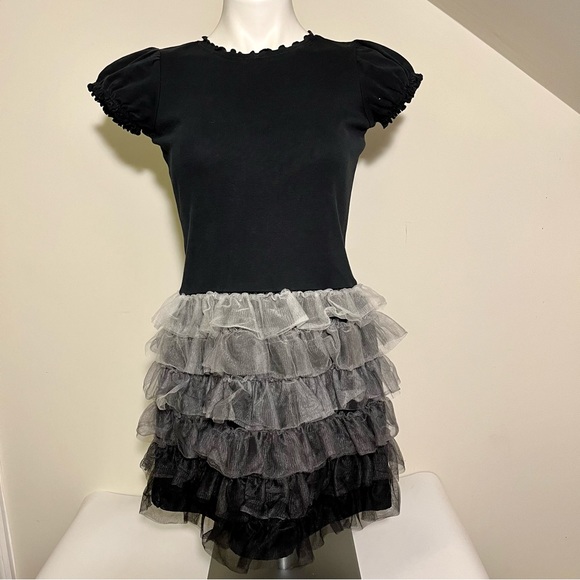 Popular Hanna Andersson Girls “Fizzy” Cotton and Tulle Dress - Picture 1 of 12